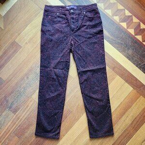 NWOT Gloria Vanderbilt Purple/Black "Amanda" Straight Leg Denim Size 10P